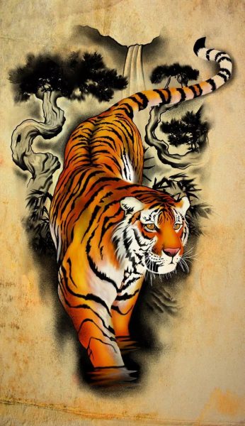 Hình nền phong thuỷ con hổ