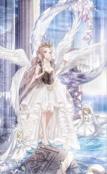 ảnh anime thiên thần mặc váy nhẹ nhàng