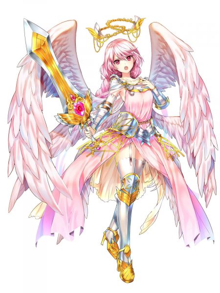ảnh anime thiên thần tóc hồng