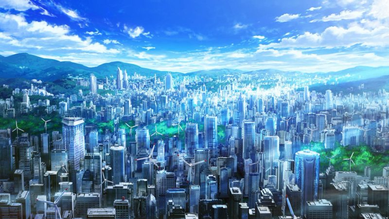Ảnh nền thành phố anime