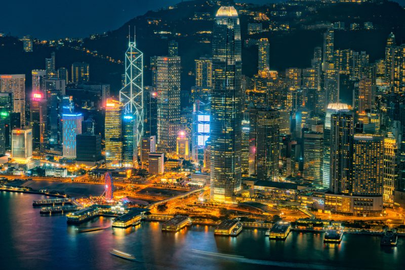 Ảnh nền thành phố HongKong về đêm