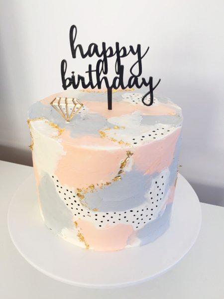 bánh sinh nhật dễ thương màu pastel