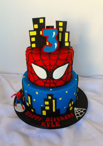 bánh sinh nhật dễ thương người nhện cho bé trai
