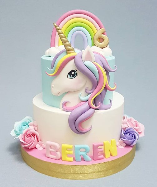 bánh sinh nhật dễ thương unicorn