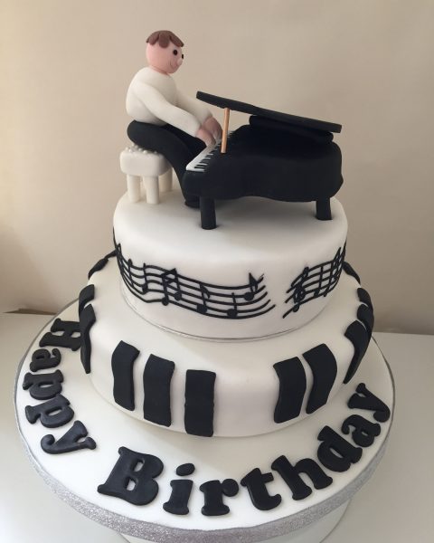 50th Birthday Cakes For Men Lovely Piano man cake for Brother in Law s 50th