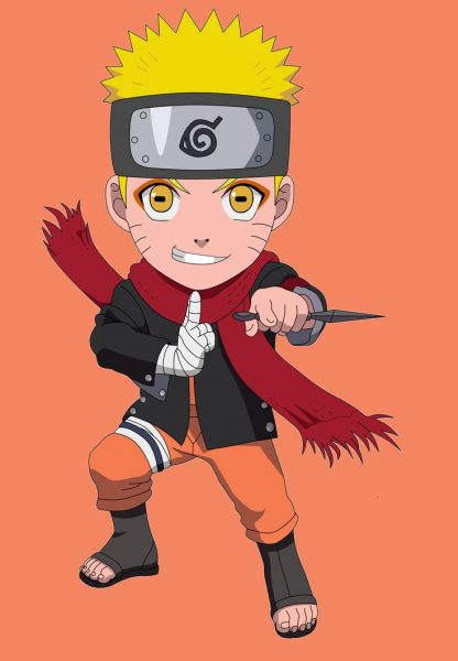 Hình ảnh Naruto chibi cầm dao