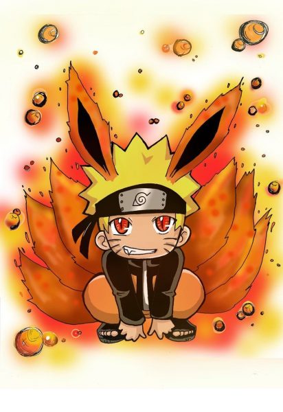 Hình nền Naruto Cửu vĩ cute, dễ thương