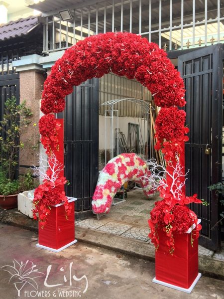 Hình cổng hoa cưới đẹp nổi bật nhất