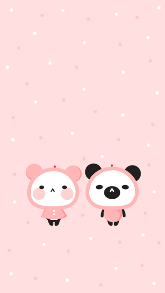 ảnh động dễ thương cặp đôi gấu hồng