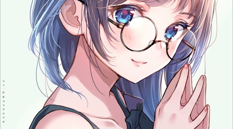 Hình ảnh anime nữ đeo kính