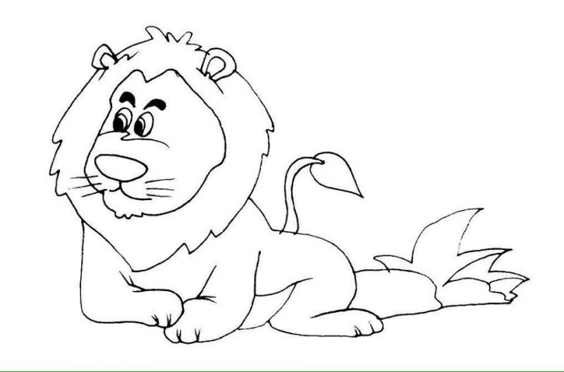 Tranh tô màu cho bé 4 tuổi con sư tử
