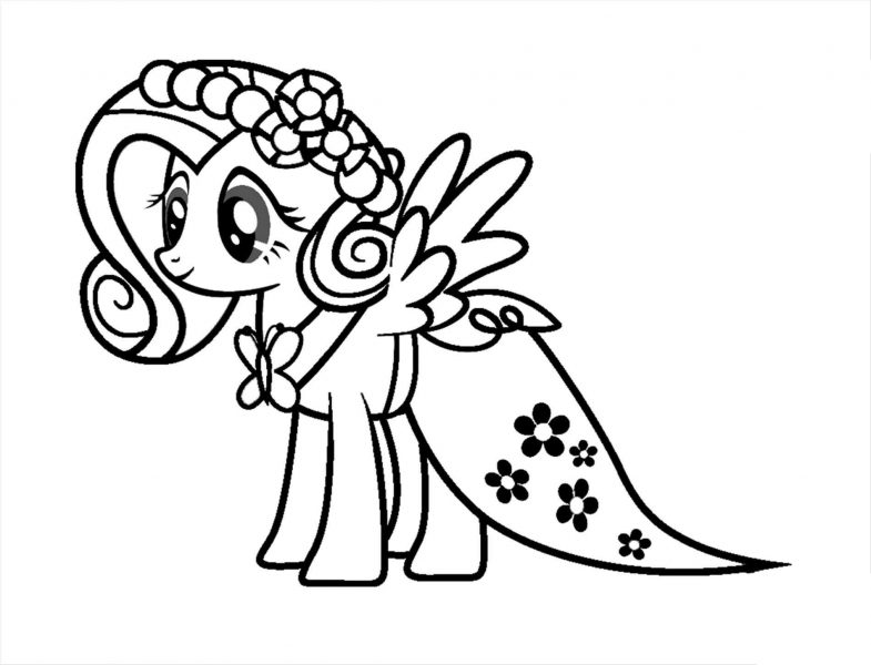 Tranh tô màu Pony công chúa xinh đẹp