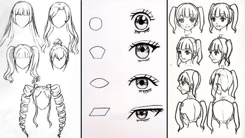 cách vẽ anime phần đầu