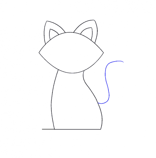 cách vẽ mèo vẽ đuôi