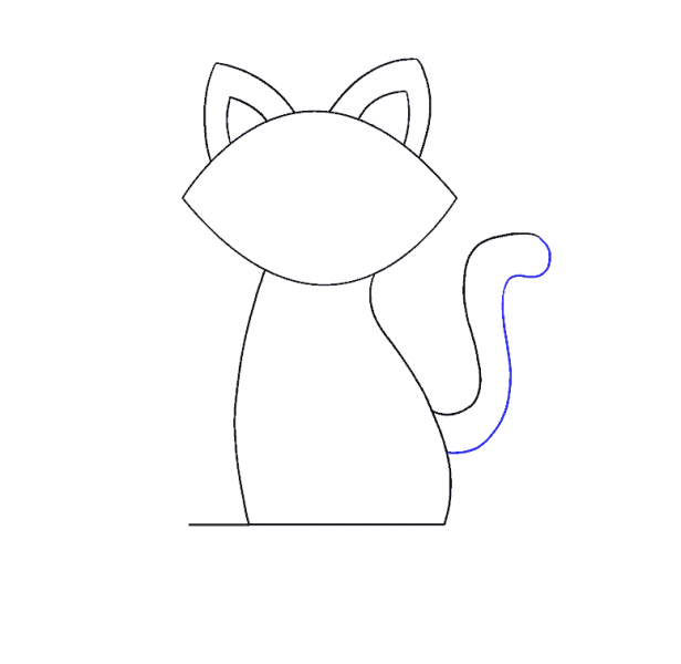cách vẽ mèo vẽ đuôi hoàn chỉnh