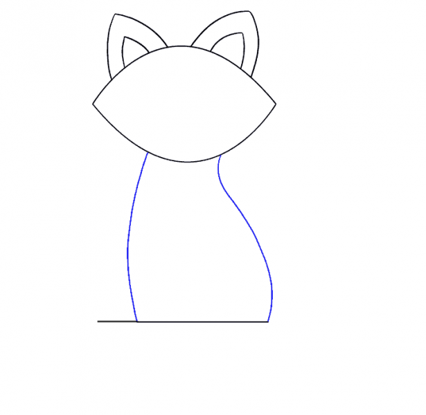 cách vẽ mèo vẽ thân mèo