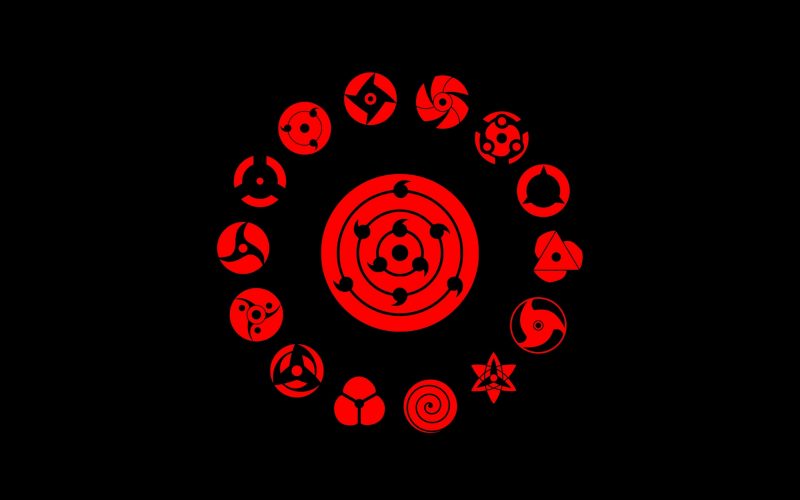 Hình nền Naruto 4k đỏ đen