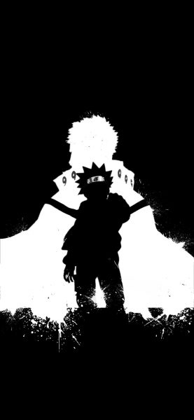 Hình nền Naruto trắng đen