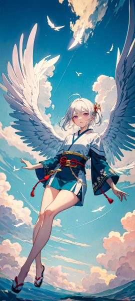 Hình nền điện thoại anime thiên sứ xinh đẹp